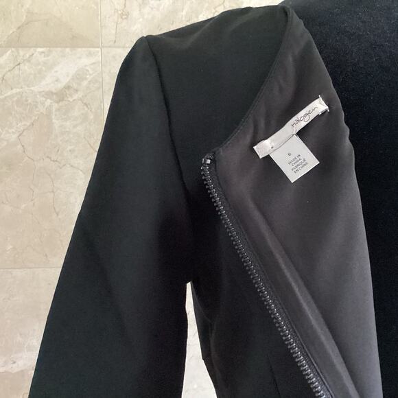 Halogen Black V-Neck Seamed Ponte Sheath Dress - 6 Washable Classy Office Career - Picture 3 of 13